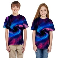 Djeca Galaxy Teen Tops Casual Kids Majica Boys Odeća Djevojke Print Boys Vrhovi