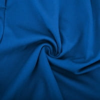 TOQOT HLAČE Žene- Ležerne prilike visokog struka Opušteno pristajanje s džepovima Božićni pokloni pune dužine hlače plave l
