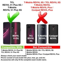 Vibecover tanak futrola kompatibilna za T-Mobile Revvl V + 5G V Plus 5G, ukupna stražar Fle TPU poklopac,