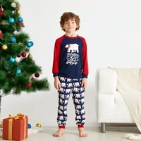 Patpat Mosaic Family Božić PJS Podesiva Polarni medvjed pidžama za djecu za djece muškarci