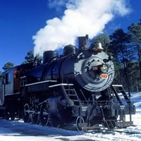 Poliester vintage parni motor vlak na snegu 5x7ft Indoor Studio Fotografija pozadina pozadine