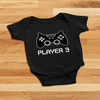 Gamer majice za tatu, mama i dječji igrač otac materičnih košulja Baby Bodysuit tata crna s mamom crna