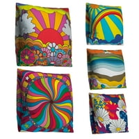 Fogcroll suncokret Rainbow apstraktno slikanje bacanje jastuk jastučni jastuk poklopac kućni dekor