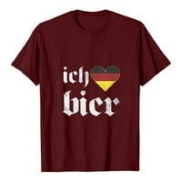 Pivo festivalske čišćenja Ženska bluza Oktoberfest Okrugli vrat majica Ljetno slovo Ispis muških ženskih