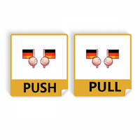 Njemačka zastava Push Pull PunT potpise vrata Vinyl naljepnice