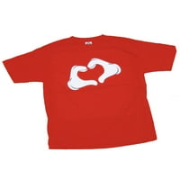 Prikladna grafička majica srca ljubičasta, mala