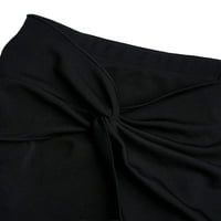 Ženske casual ravničke skitne kratke hlače od crne plus 0xl
