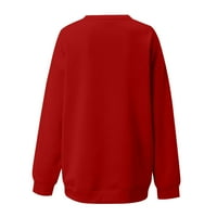 Prevelike dukseve Žene Holiday džemper Košulje Pokloni za tinejdžerske djevojke Dugi rukav Ispiši Y2K