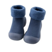 DMQupv zabavne papuče dječake Dječaci Djevojke Čvrsto toplim pletenim plemenitom gumenim cipelama čarapa