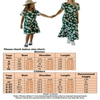 Avamo mamy i ja Flowy County Countring Porodica podudarajuća haljina nagle bager line majice haljine