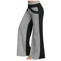 Zedker joga hlače za žene atletske gamaše žene modne ležerne bojepliciranje širokih nogu za slobodno