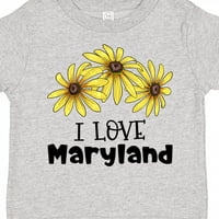 Inktastic I Love Maryland Black Eyed Susans Cvijeće Poklon Dječak majica malih djevojaka ili majica Toddler