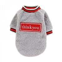 Xinhuaya PET džemperi jesen i zima toplo pogodan za ljubimcu zimsku odjeću Fluffy Grey XL