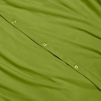 Nestl pune veličine prekrivača sa obloženim limom i jastukom, zatvaračem i utalima, mekano dvostruko brušeno mikrofiber, hipoalergenijski, set - Calla Green
