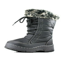 Modne žene zimske čizme za snijeg MID CALF tople gumene cipele čipke zimske cipele Wellies