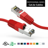 3FT CAT5E zaštićena Ethernet mrežom pokrenuta kabela crvena, pakovanje