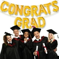 Klasa diplomiranja pozadine sa gradskim balonima Čestitamo Gradski diplomirani GRADS matursku noćnu zabavu Photoshoot Booth Red, 40x30 '', # 51