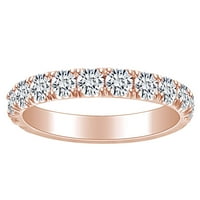 Okrugli oblik bijeli prirodni dijamant Full Wonternity godišnjica vjenčani prsten za vjenčanje u 14K