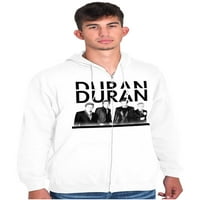 Vintage Duran Duran Retro Rock Music Zip Up Hoodie muške ženske brine za žene 4x