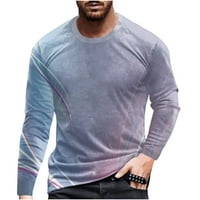 Muške košulje s dugim rukavima Ležerne prilike plus veličina Funny 3D digitalni tiskani uzorak Crewneck Novelty Tees Bluze