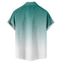 Pedort muške košulje Henley s kratkim rukavima klasična modna ulična odjeća stilska majica zelena, m