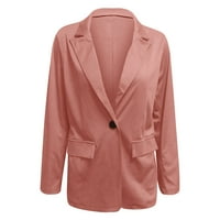 PLOKNPLQ Podudarni setovi za žene Ženske hlače Ženska poslovna dugačka dugačka dugmeta Kapaljska jakna + haljina pant za pantnu zaštitu ženske vrhove Pink 5xl