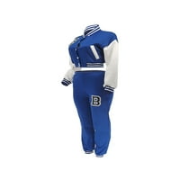 Ženska žetva bejzbol jakna trenerka za platnu jakna za patchwork outfit slow bomber kaput Bodycon Dukset set