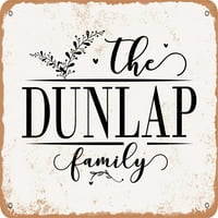 Metalni znak - porodica Dunlap - Vintage Rusty Look