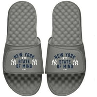 Mladi Islide Sivi New York Yankees Stanje uma Logo Pomicanje sandala