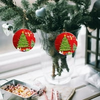 Vikakiooze božićni ukrasi Božićna drvena viseća kartica dvostrana drvena ukras božićnog stabla
