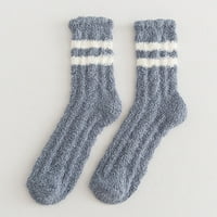 Zimska čarapa za čarape Lady Stock Striped Candy Color Coral Čarapa sa gustim toplim čarapama