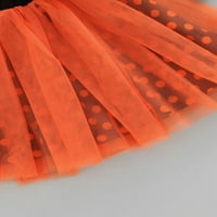 Diconna Baby Girl Suit Set Pumpkin Letter Dots Ispiši O-izrez Dugi rukav Dress Solid AirstCoat + Traka