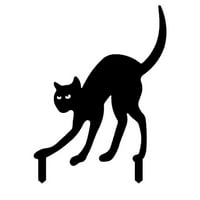 Sehao kartica Metal Halloween Witch Cat bojler Spector Dekorativni vrtni ulozi Vanjski vrtni dekor Halloween