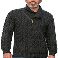 Niveer muškarci ugodne džempere dugih rukava Muški džemper zimski topli salon sprijeda zip casual skakača