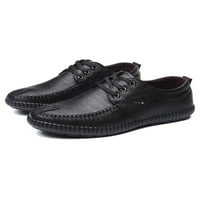 Welliumiy muški stanovi kliz na brodu cipele za vožnju cipelama uredske haljine cipele poslovna modna koža crna 6.5