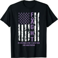 Borba zastava ljubičasta vrpca Podrška majici za svijest raka pankreasa