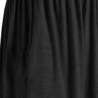 Huachen ženska casual hladno ramena tunika s kratkim rukavima Boho haljina, crna xxl