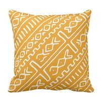 Žuta fenomenalna blata za blato Afrički plemenski uzorci KENTE pokrivač jastučnika za jastuk