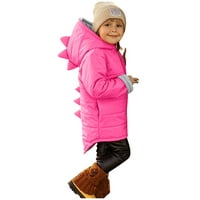 Toddler Baby Girls topli mekani dugi rukav 3D zimski solid sa kaputima sa kapuljačom s kapuljačom