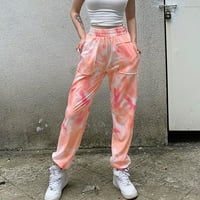 Dadaria Hlače za žene High Squik Tummy Control Women Modne gradijent ispisane hlače Sportske trke hlače