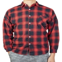 Muška flannela plairana majica dugih rukava plairana majica dole Ležerna majica Slim Fit Checkered