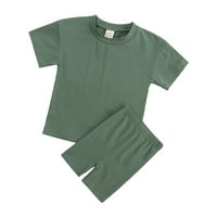 Ljetni odjevni sustav za djevojke Dvije praćenje majica s kratkim rukavima Torbe za kratke hlače za male i dijete