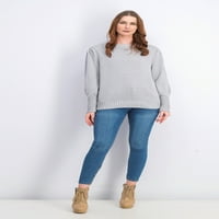 Stil i ko ženski džemperi naffily rukava siva veličina medija