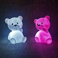 Anvazise Night Light bateriju Divan izgled Ne-sjajni potrošnja niske energije Dugi životni ukrasni vinil slatka crtana medvjeda LED noćni ukras za domaću žutu veličinu