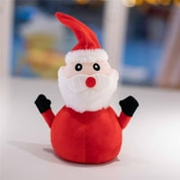 Thaisu Reverzibilni božićni plišani igrački dvostrani Santa Snowman punjena životinja za životinje za djecu odraslih
