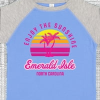 Inktastično ljeto Uživajte u suncu Smaragd Isle North Carolina ružičasti poklon dječaka majica majica