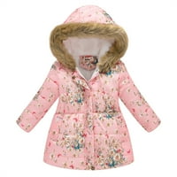 Dječji zimski jakni Dječji jakne Dječji kapuljač za bebe topli vjetrovitni kaput debeli zimski djevojke kaput od kaput od kaputa 8- godina