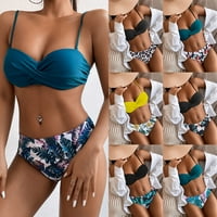 Bikini Fashion Women Sexy Split High Squik Sling Print kupaći kostim bikini plus veličine kupaći kostim
