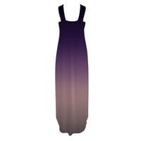 Miayilima Ljetne haljine za žene, Ležerne prilike, Gradijentski ispis Labavi sandress duga haljina Crisscross