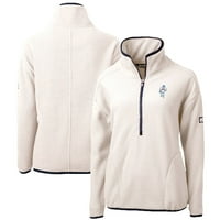 Ženski rezač i buck bijeli houston ulje za Logotip kaskade Eco Sherpa Fleece polu-zip pulover jakna